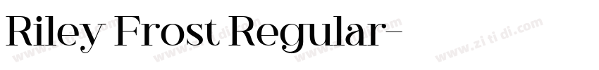 Riley Frost Regular字体转换